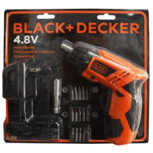 DESTORNILLADOR RECARGABLE BLACK & DECKER 1/4 4.8V+15 ACCESORIOS (KC4815-B3)