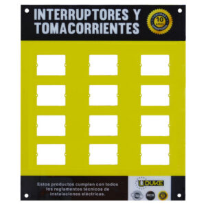 EXHIBIDOR DE LINEA ELECTRICA UDUKE (TABLERO VACIO 12 HUECOS) (HT70150