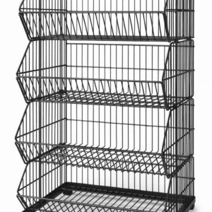 EXHIBIDOR UDUKE CANASTILLAS APILABES X4 CON BASE PISO(HT1632)(58X40X30-CM)