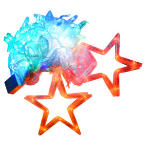 LUCES LED CORTINA PUNTA ESTRELLA X 276L 8F C/T-MULTICOLOR 6X0.60 MTS (HEMBRA)