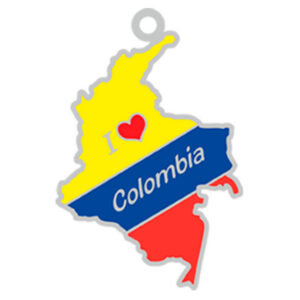 LLAVERO 2 CARAS COLOMBIANOS MAPA COL08