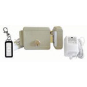 KIT CERRADURA ELECTRICA YALE 60MM DER 12V METAL Y MADERA CON CONTROL REMOTO (10790)