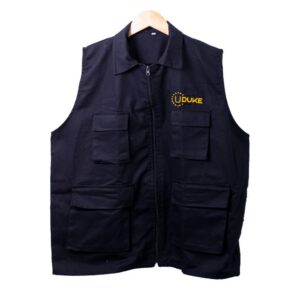 CHALECO TALLA L BORDADO CON CIERRE Y BOLSILLOS NEGRO UDUKE (19)
