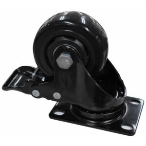 RODACHINES 3 PLANO NEGRO CON FRENO GIRATORIO 75MM 100KG (INDIVIDUAL) (HT80022)