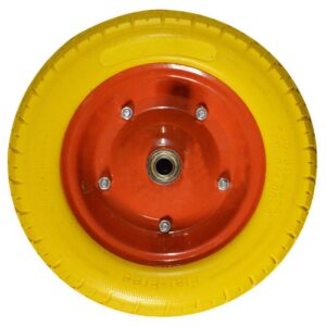LLANTA BUGUI ANTIPINCHAZO AMARILLA CON RHIN T/PESADO 350-8 (CAP MAX 200-220 KLGS)(HT50146)