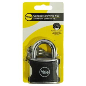 CANDADO YALE ENCAUCHETADO NEGRO 50MM ALUMINIO (8859)