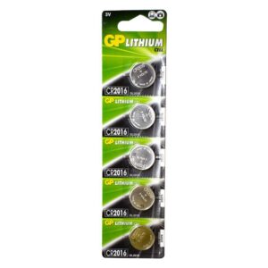 PILA MONEDA GP LITHIUM CELL 3V-90MAH CR2016 BLISTER X 5 (PRECIO X UNIDAD)