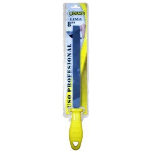 LIMA PLANA 8" CON MANGO AMARILLO EN BLISTER UDUKE (HT90308)