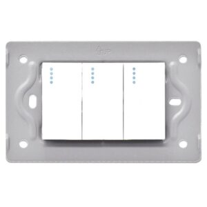 SWICHE TRIPLE LUXOR BLANCA INTERCAMBIABLE SIN TAPA DUKE ENERGY (V9-009)