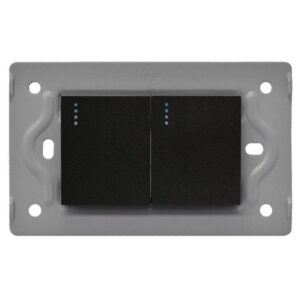 SWICHE DOBLE LUXOR NEGRA INTERCAMBIABLE SIN TAPA DUKE ENERGY (V17-007)