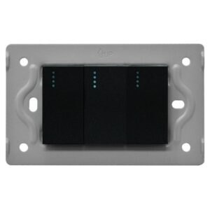 SWICHE TRIPLE LUXOR NEGRA INTERCAMBIABLE SIN TAPA DUKE ENERGY (V17-009)