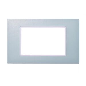 TAPA LUXOR PLATA CRISTAL ACRILICA CUADRADA BORDE CROMADO (V10-02AP)