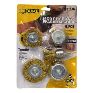 GRATA TALADRO C/ESPIGO X 5PCS UDUKE (HT1134)