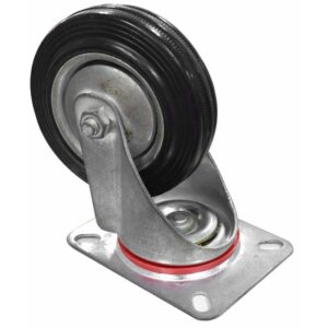 RODACHINES 4 PLANO NEGRO CAUCHO CON RIN 100MM 70KG (INDIVIDUAL) (HT20433/HT40243)