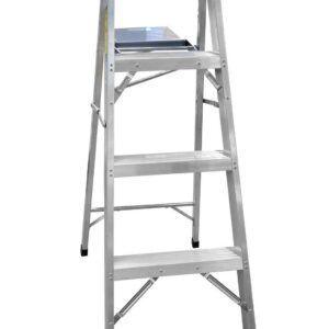 ESCALERA DE ALUMINIO 3 PELDANOS CAP 150 KILOS USO INDUSTRIAL UDUKE CON PLATAFORMA (HT1313)