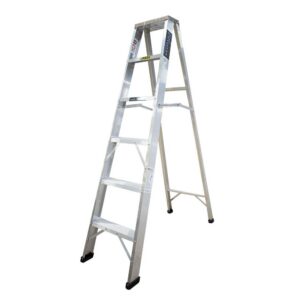 ESCALERA DE ALUMINIO 5 PELDANO 6 PASOS T-1 INDUSTRIAL CAP 180 KILOS 170 CM (HT1315N)