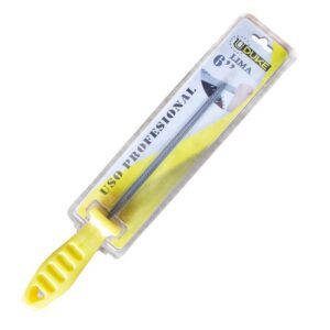 LIMA REDONDA 6" CON MANGO AMARILLO EN BLISTER UDUKE (HT1412)