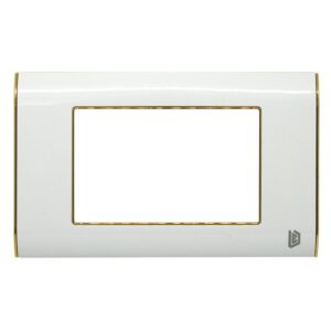 TAPA LUXOR BLANCA Y BORDE DORADO PERLA DUKE ENERGY (V18-02BD)