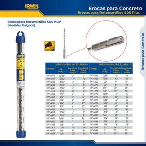 BROCA SDS PLUS IRWIN 1/2 X 10 (IW14170)