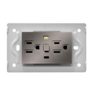 TOMA DOBLE GFCI LUXOR GRIS DUKE ENERGY (15A-127V) (V3-020)