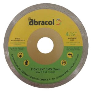 DISCO DIAMANTADO CONTINUO ABRACOL 4 1/2 (SEDIDCH00047