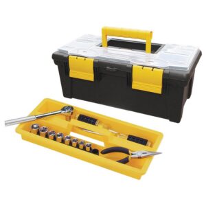CAJA HERRAMIENTA 16 CON TAPA ORGANIZADORA NEGRA RIMAX (3390)