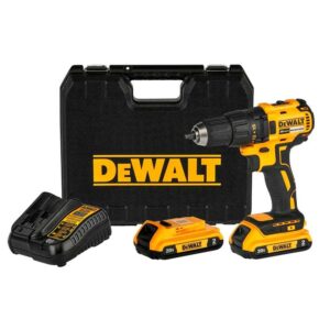TALADRO ATORNILLADOR RECARGABLE DEWALT 2 BATERIAS PERCUTOR 1/2 20V SIN ESCOBILLAS (DCD7781D2-B3) CAJA PLASTICA