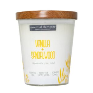VELA 9 OZ ESSENTIAL ELEMENTS VANILLA & SANDALWOOD CANDLE LITE (4471344)