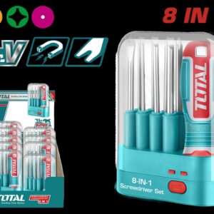 DESTORNILLADOR 8 EN 1 CROMO VANADIUM INTERCAMBIABLE TOTAL (THT250906)