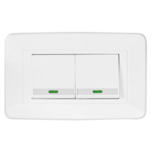 LINEA BK BLANCA INCRUSTAR SWICHE DOBLE CONMUTABLE VHARBOR 110-220V (118Z-02-3WAY) (RETIE-FL)(HT1517)(HT20334)