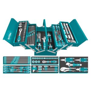 CAJA DE HERRAMIENTAS INCLUYE 59 PZS INDUSTRIAL METALICA TOTAL (THTCS12591)