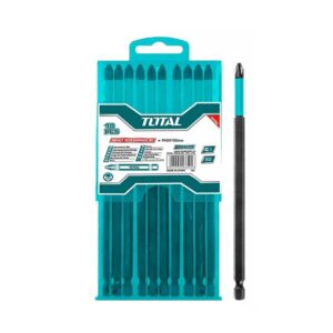 PUNTAS TALADRO INMANTADAS PARA DESTORNILLADOR DE IMPACTO (+) X 10 PZS 150MM INDUSTRIAL TOTAL (TACIM16PH263)