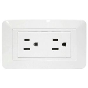 LINEA BK BLANCA INCRUSTAR TOMA DOBLE VHARBOR 110-220V (118Z-06)(HT1521)(HT20339)