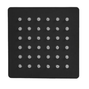 DUCHA REGADERA UDUKE NEGRA ACERO INOXIDABLE 4 CUADRADA (HT1619)