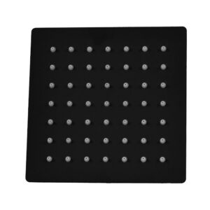 DUCHA REGADERA UDUKE NEGRA ACERO INOXIDABLE 6 CUADRADA (HT1620)