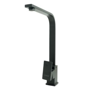 LLAVE LAVAPLATOS MONOCONTROL ACERO INOXIDABLE CUADRADA PLANA NEGRA UDUKE (HT2040)