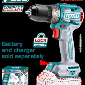 TALADRO INALAMBRICO 1/2 20V 60NM CARGADOR Y BATERIA NO INCLUIDO SUPER TOTAL (TDLI206021)