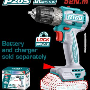TALADRO INALAMBRICO 3/8" 20V 52 N.M CARGADOR Y BATERIA NO INCLUIDO SUPER TOTAL (TDLI204531)