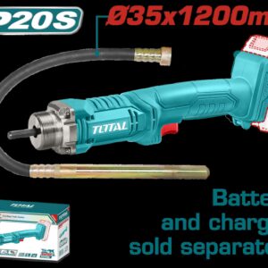 VIBRADOR DE CONCRETO INALAMBRICO 20V BATERIAS Y CARGADOR NO INCLUIDO SUPER TOTAL (TCVLI202301)