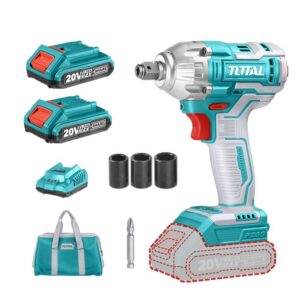 PISTOLA IMPACTO INALAMBRICA 1/2 20V 230NM INCLUYE 2 BATERIAS 1 CARGADOR COPAS DE 171921 Y PUNTA DESTORNILLADOR TOTAL(UTIWLI20236)