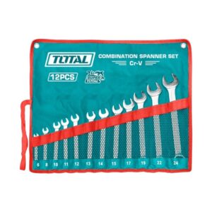LLAVE MIXTA JUEGO X 12 PZS 6-24MM CRV INDUSTRIAL SUPER TOTAL (THT1022121A)
