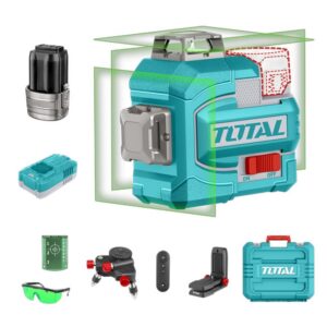 NIVEL LASER 0-35M LUZ VERDE 3D 12 LINEAS 16V INDUSTRIAL SUPER TOTAL (UTLL301201)