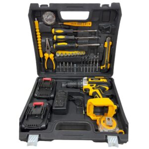 TALADRO ATORNILLADOR INALAMBRICO 3/8 21V 40N.M INCLUYE 2 BATERIAS, CARGADOR Y 48 PCS UDUKE (HT3388)
