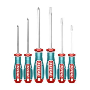 JUEGO DESTORNILLADORES X 6PZS (+)(-) + DESTORNILLADOR CON PUNTAS INTERCAMBIALES (20 PUNTAS) INDUSTRIAL SUPER TOTAL(TKSDS2726)