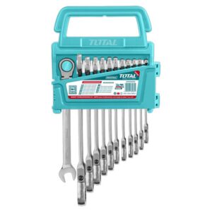 LLAVE MIXTA CON RACHE FLEXIBLE 8 - 19 MM JUEGO X 12 PZS INDUSTRIAL SUPER TOTAL (THT102RK5126)