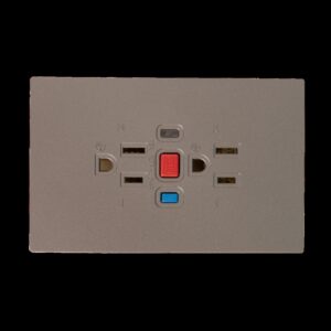 TOMA DOBLE GFCI TERRA GRIS UDUKE (V8-020)