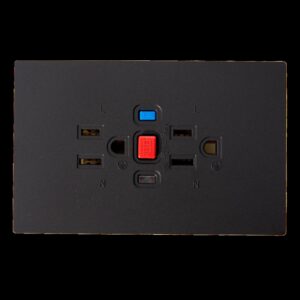 TOMA DOBLE GFCI TERRA NEGRA UDUKE (V6-020)