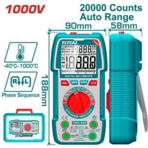 TESTER DIGITAL 1000V 20000 CONTEOS RMS INDUSTRIAL TOTAL (TMT5410003)
