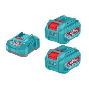 KIT DE 2 BATERIAS 2.0AH + CARGADOR DE 42V INDUSTRIAL TOTAL (UTFBCPM20221)