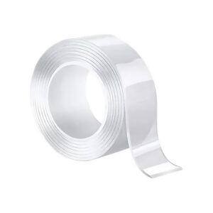 CINTA DOBLE FAZ TRANSPARENTE SILICONA 3/4" X 1M X 2MM UDUKE (HT4078)